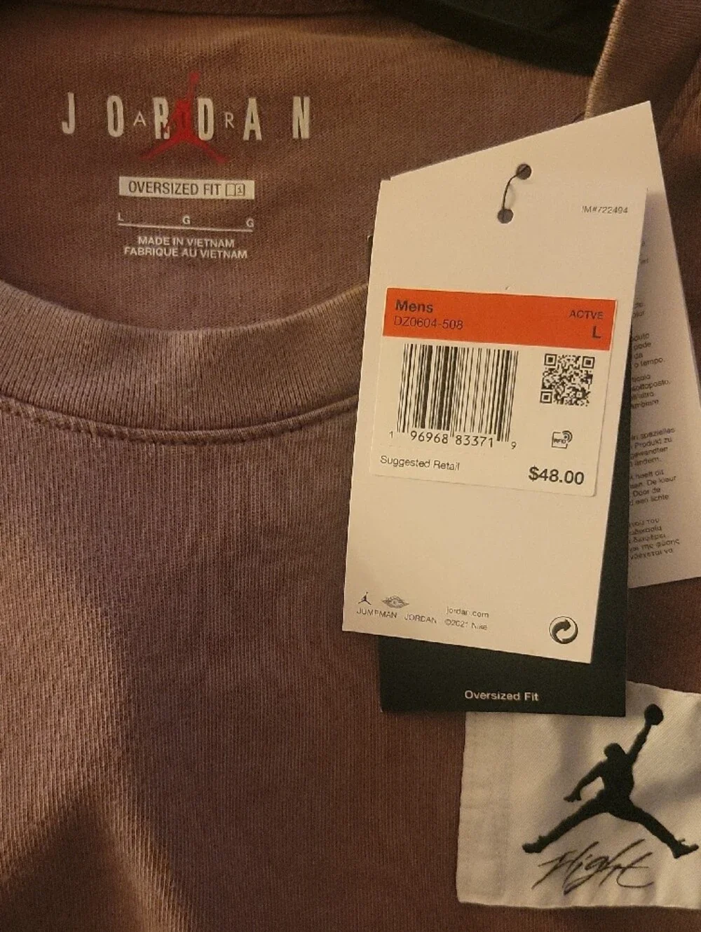 Jordan Short-Sleeve Crewneck T-Shirt in Mauve
